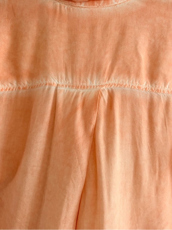 BLL New York Peach Acid Wash Viscose Button Down Top Small - Picture 5 of 8